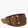LA COULOMB VELOURS 40MM BCLE RECOUV - Ceinture à Boucle En Cuir | Marron -Soeur 3193172