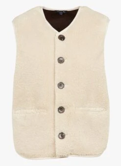 Soeur FUSIL - Gilet Sans Manches Aspect Mouton | Beige -Soeur 3320960