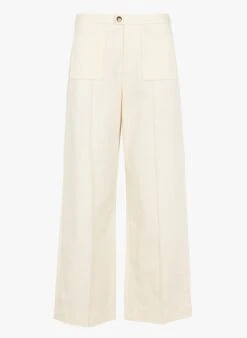Soeur HARRY - Pantalon Large Taille Haute En Twill De Coton | Beige -Soeur 3320987