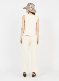 Soeur HARRY - Pantalon Large Taille Haute En Twill De Coton | Beige -Soeur 3322340