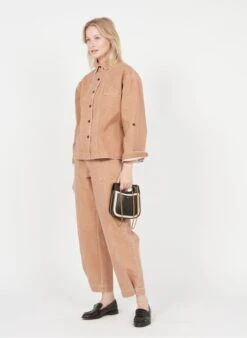 Soeur CHERI MINI - Mini Sac En Cuir Et Toile | Beige -Soeur 3323101