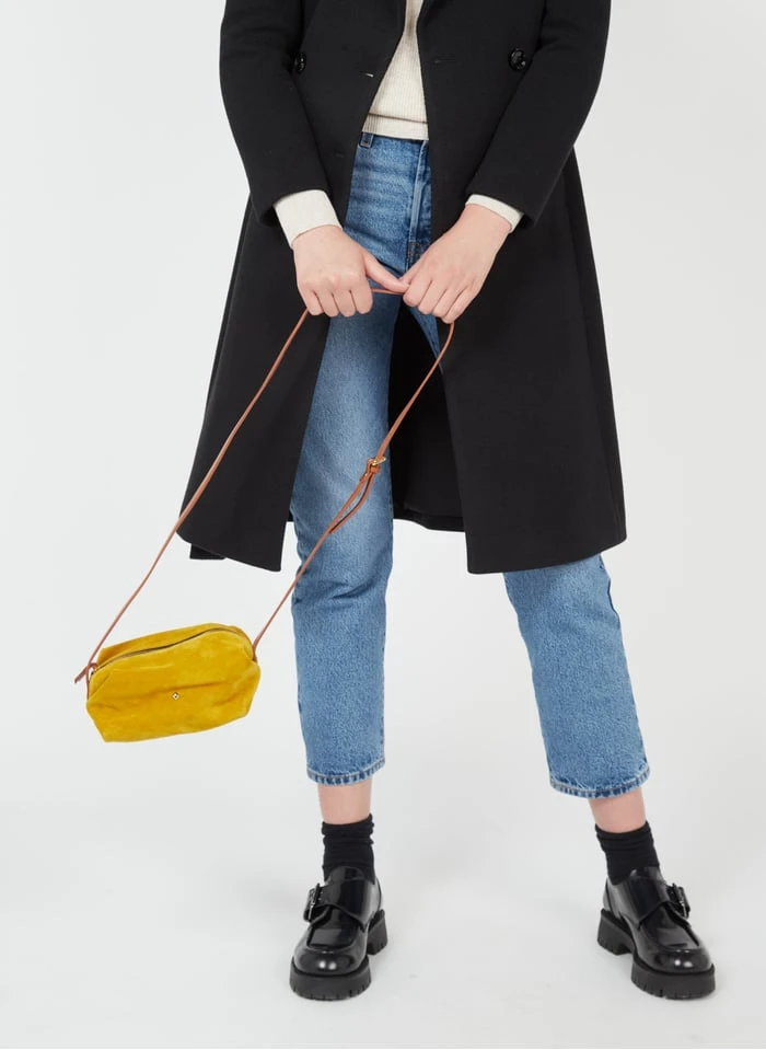 LE MINI SOHNA - Sac Bandoulière En Croute De Cuir | Jaune 4 LE MINI SOHNA - Sac Bandoulière En Croute De Cuir | Jaune – Image 2