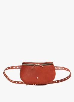 LA LILI - POCH CEINT AJUST CLOUS - Banane En Cuir | Multicolore