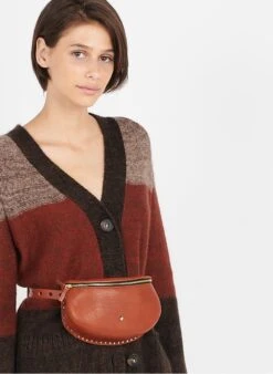 LA LILI - POCH CEINT AJUST CLOUS - Banane En Cuir | Multicolore -Soeur 3796155