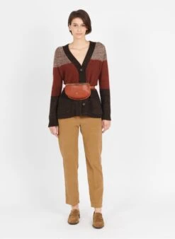 LA LILI - POCH CEINT AJUST CLOUS - Banane En Cuir | Multicolore -Soeur 3796156