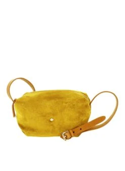 LE MINI SOHNA - Sac Bandoulière En Croute De Cuir | Jaune