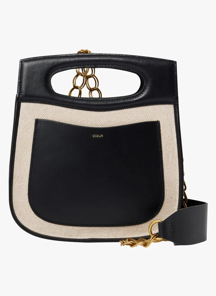 Soeur CHERI - Sac Bandoulière Bi Matière | Beige 3 Soeur CHERI - Sac Bandoulière Bi Matière | Beige