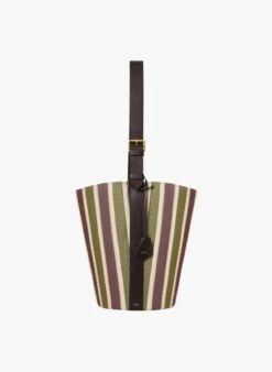 Soeur SAUL - Sac Seau Rayé En Cuir Et Toile | Multicolore