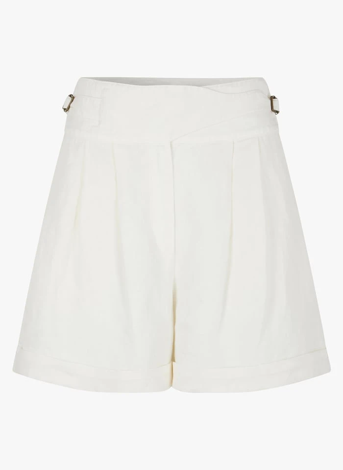Soeur UTTAM - Short Large En Lin | Blanc 5 Soeur UTTAM - Short Large En Lin | Blanc – Image 3