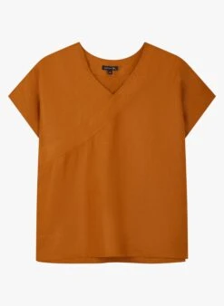 Soeur UZES - Top Ample Col V En Lin | Marron 10 Soeur UZES - Top Ample Col V En Lin | Marron -Soeur 3985010