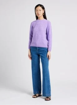 Soeur ENVIE - Pull Col Rond En Maille | Violet -Soeur 4009688 1