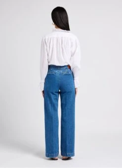 Soeur DAISYA - Chemise Col Victorien Avec Broderies Anglaises En Coton | Blanc -Soeur 4009695