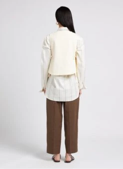 Soeur TISHKA - Top Col Rond En Toile De Coton | Beige -Soeur 4009700