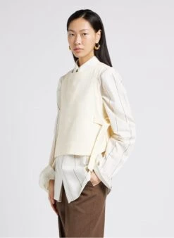 Soeur TISHKA - Top Col Rond En Toile De Coton | Beige -Soeur 4009704