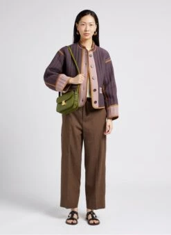 Soeur SARAJEVO - Pantalon Droit Chiné En Lin | Marron -Soeur 4009710 2