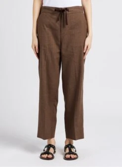 Soeur SARAJEVO - Pantalon Droit Chiné En Lin | Marron