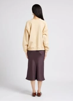 Soeur FEVER - Jupe Midi Fluide En Satin | Kaki -Soeur 4009724