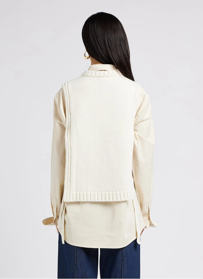 Soeur UZEL - Plastron En Laine | Beige 4 Soeur UZEL - Plastron En Laine | Beige – Image 2