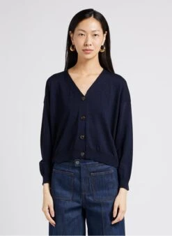 Soeur IDEM - Gilet Boutonné En Laine | Bleu -Soeur 4009797