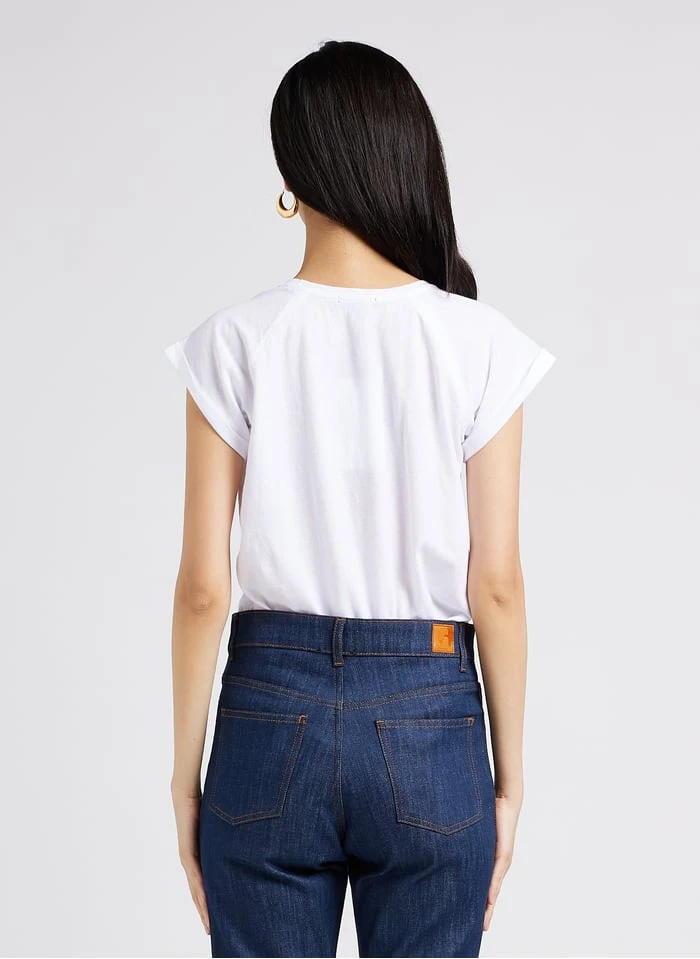 Soeur VALENTINA - Tee-shirt Col Rond Sérigraphié En Coton Mélangé | Blanc 4 Soeur VALENTINA - Tee-shirt Col Rond Sérigraphié En Coton Mélangé | Blanc – Image 2