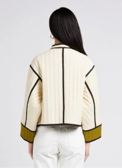 Soeur PATCHOULI - Veste Col Rond En Coton | Beige -Soeur 4009823