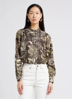 Soeur LUCRECE - Chemise En Doupion De Soie Imprimée | Multicolore