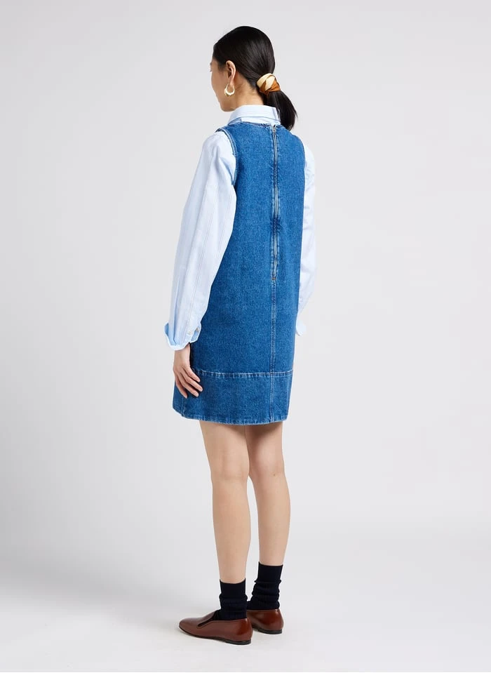 Soeur MITSOUKO - Robe Courte En Coton Denim | Jean Délavé 4 Soeur MITSOUKO - Robe Courte En Coton Denim | Jean Délavé – Image 2