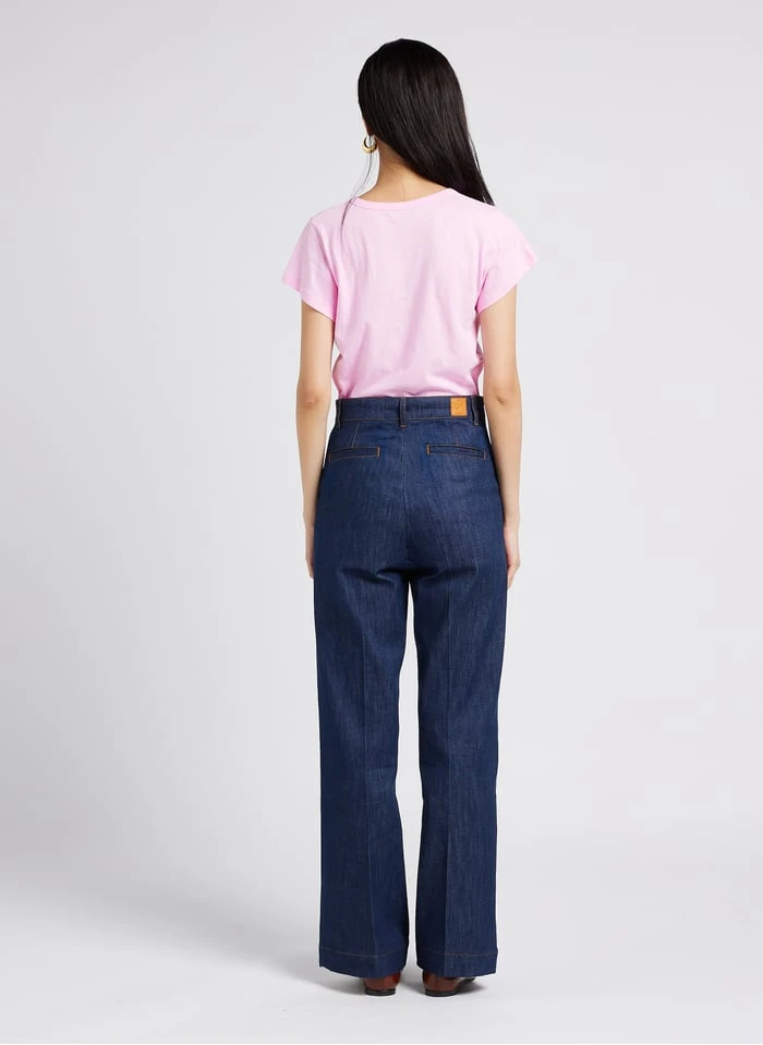 Soeur DOMINIQUE - Tee-shirt Col V En Coton Mélangé | Rose 7 Soeur DOMINIQUE - Tee-shirt Col V En Coton Mélangé | Rose – Image 5