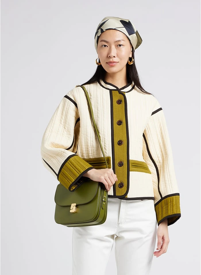 Soeur BELLISSIMA MAXI - Sac Bandoulière En Cuir Glacé | Vert 4 Soeur BELLISSIMA MAXI - Sac Bandoulière En Cuir Glacé | Vert – Image 2