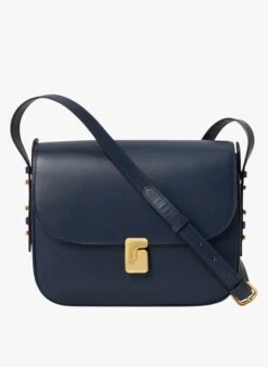 Soeur BELLISSIMA MAXI - Sac Bandoulière En Cuir Glacé | Bleu