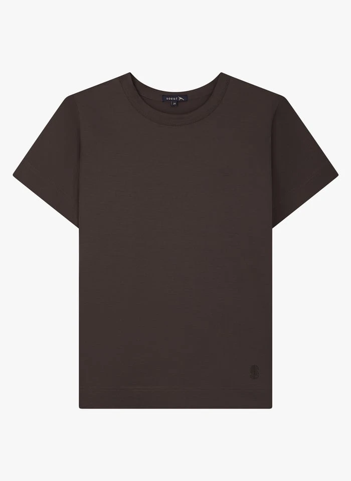 Soeur BASIC - Tee Shirt à Col Rond En Coton | Gris 5 Soeur BASIC - Tee Shirt à Col Rond En Coton | Gris – Image 3