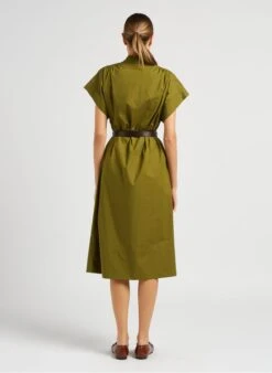 Soeur MARTINIQUE - Robe Midi En Popeline De Coton | Vert -Soeur 4043815