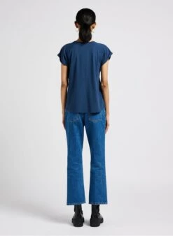 Soeur VALENTINA - Tee-shirt Col Rond Sérigraphié En Coton Mélangé | Bleu -Soeur 4044325