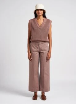 Soeur PAX - Pull Col V En Coton | Marron -Soeur 4052095 1