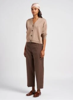 Soeur SARAJEVO - Pantalon Droit Chiné En Lin | Marron -Soeur 4052105
