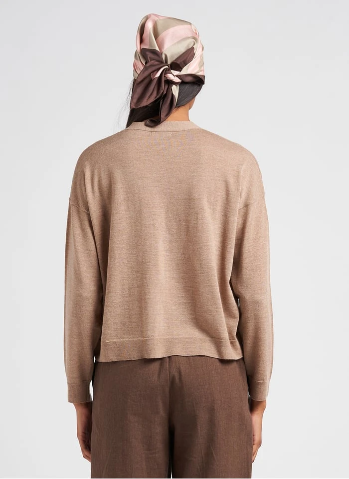 Soeur IDEM - Gilet Col V En Laine | Beige 4 Soeur IDEM - Gilet Col V En Laine | Beige – Image 2