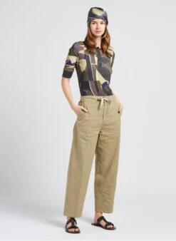 Soeur SARAJEVO - Pantalon Droit Chiné En Lin | Beige -Soeur 4058686