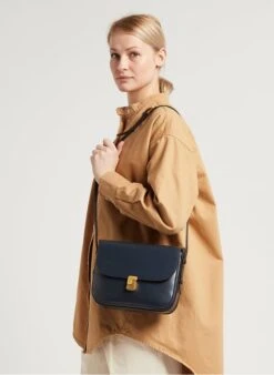 Soeur BELLISSIMA MAXI - Sac Bandoulière En Cuir Glacé | Bleu -Soeur 4065678