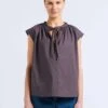 Soeur TANGER - Top En Popeline De Coton | Gris -Soeur 4092342