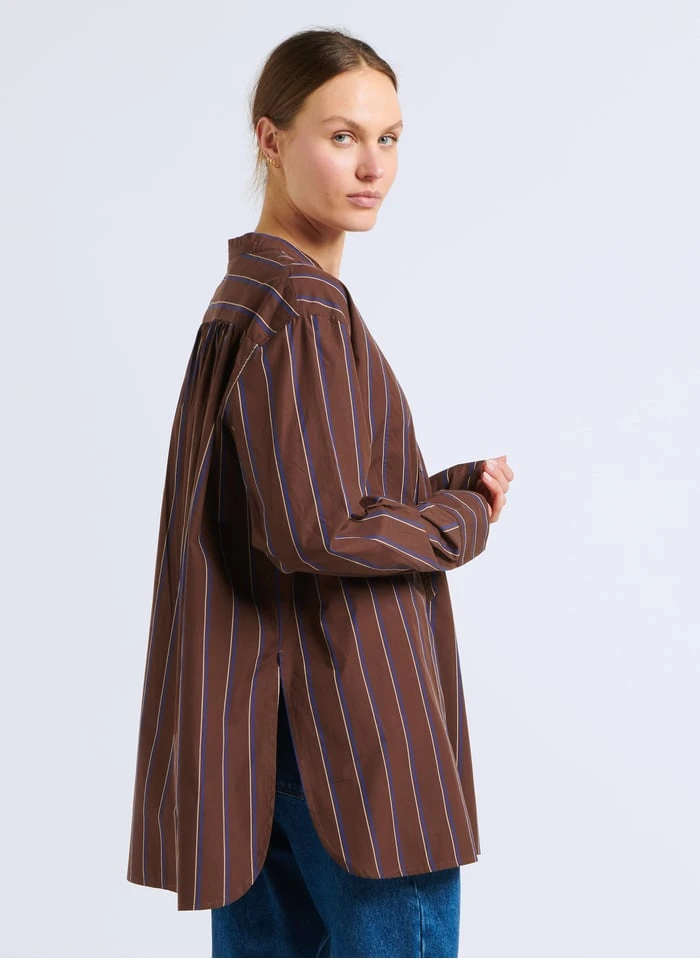 Soeur SEVILLE - Top Col Mao En Coton | Multicolore 4 Soeur SEVILLE - Top Col Mao En Coton | Multicolore – Image 2