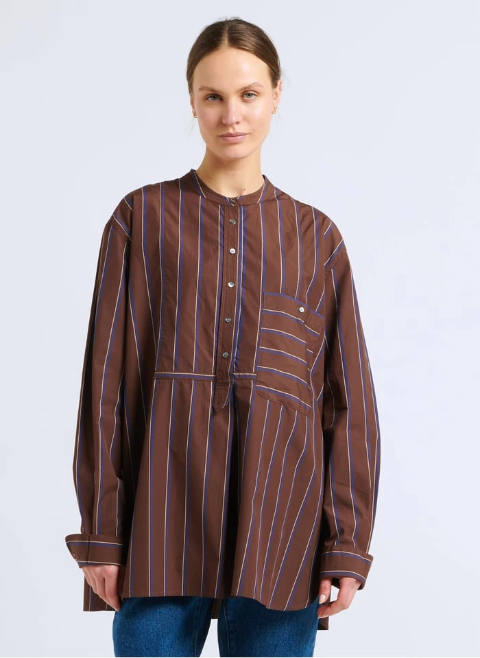 Soeur SEVILLE - Top Col Mao En Coton | Multicolore 3 Soeur SEVILLE - Top Col Mao En Coton | Multicolore