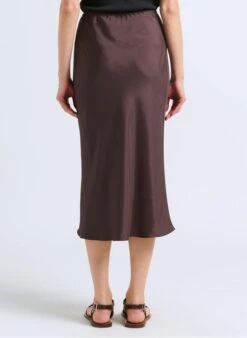 Soeur FEVER - Jupe Midi Fluide En Satin | Gris -Soeur 4092376