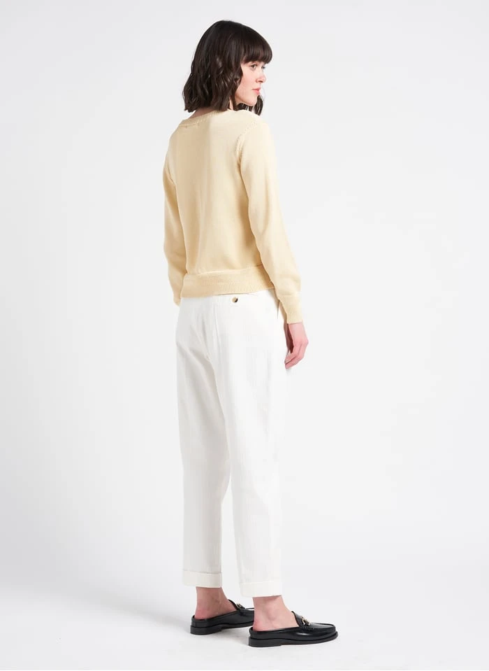 Soeur TITA - Cardigan Col Rond En Coton | Beige 9 Soeur TITA - Cardigan Col Rond En Coton | Beige – Image 7