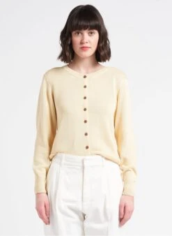 Soeur TITA - Cardigan Col Rond En Coton | Beige