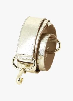 LA CHANZY - Ceinture En Croûte De Cuir | Doré -Soeur 4132254