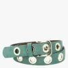 LA GRANDE KELLER VELOURS 30MM - Ceinture à Boucle à Oeillets En Cuir | Vert -Soeur 4132257