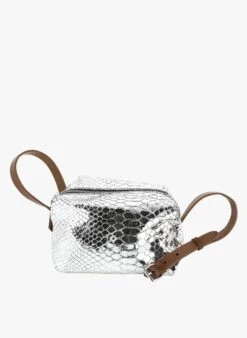 LE MINI SOHNA - Sac Bandoulière En Cuir Embossé | Argent