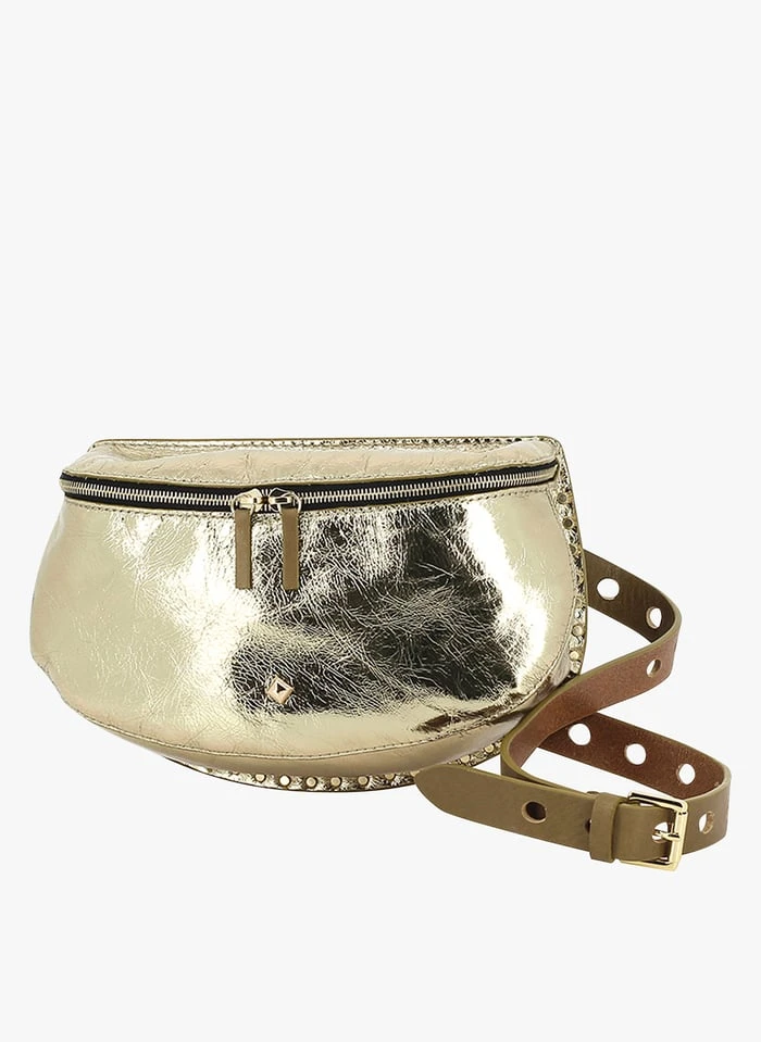 LA NEW LILI - Sac Banane En Cuir Métallisé | Marron 3 LA NEW LILI - Sac Banane En Cuir Métallisé | Marron