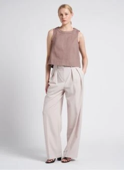 Soeur PAMPA - Top Col Rond En Toile De Coton | Violet -Soeur 4151270