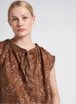 Soeur TANGER - Blouse Col Rond En Lin Flammé | Marron 13 Soeur TANGER - Blouse Col Rond En Lin Flammé | Marron -Soeur 4151285